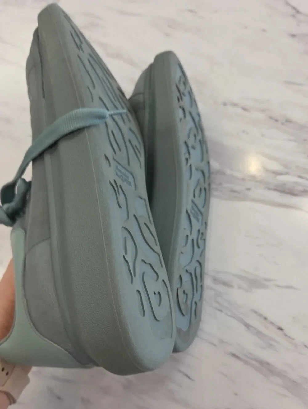 Alexander McQueen Mint Green Oversized Sneakers